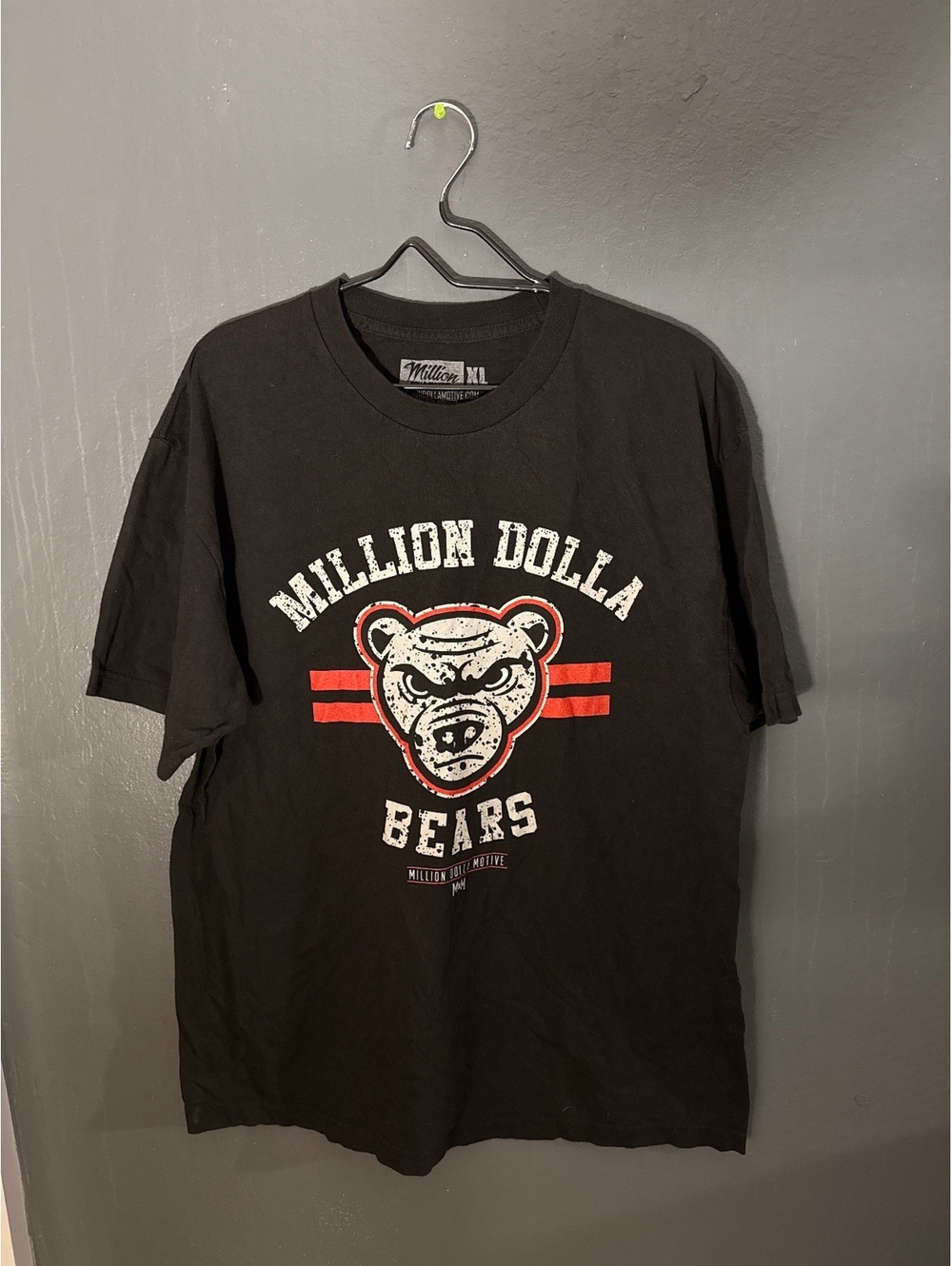 Million Dolla Bears Black Graphic T-Shirt Xl